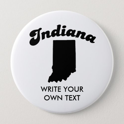 INDIANA STATE MOTTO T_SHIRT PINBACK BUTTON