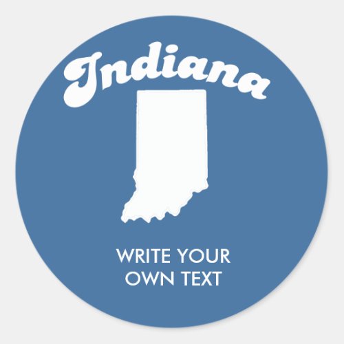 INDIANA STATE MOTTO T_SHIRT T_shirt Classic Round Sticker