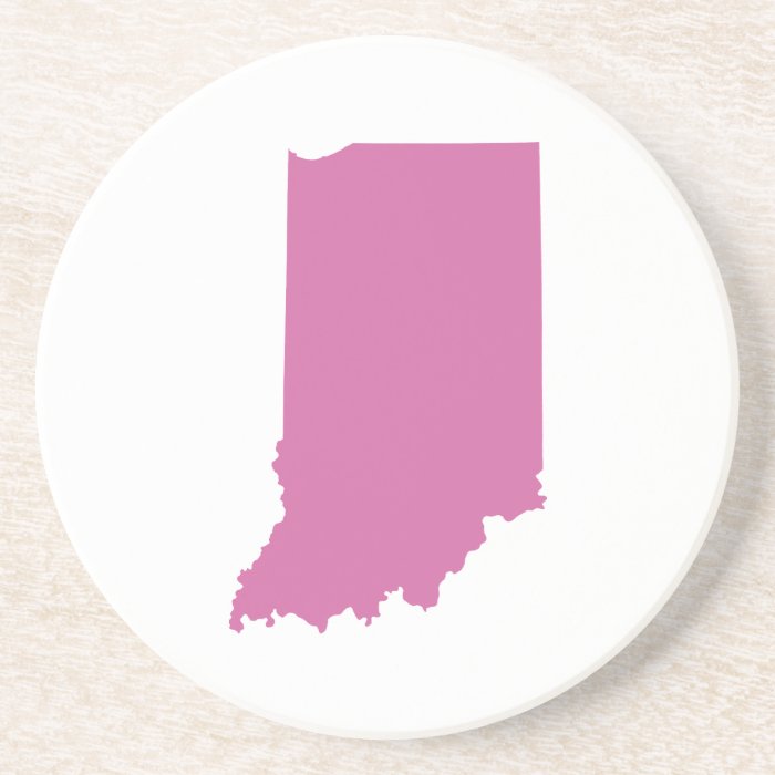Indiana State Outline Drink Coaster