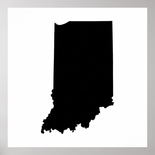 Download Indiana State Outline Poster | Zazzle.com