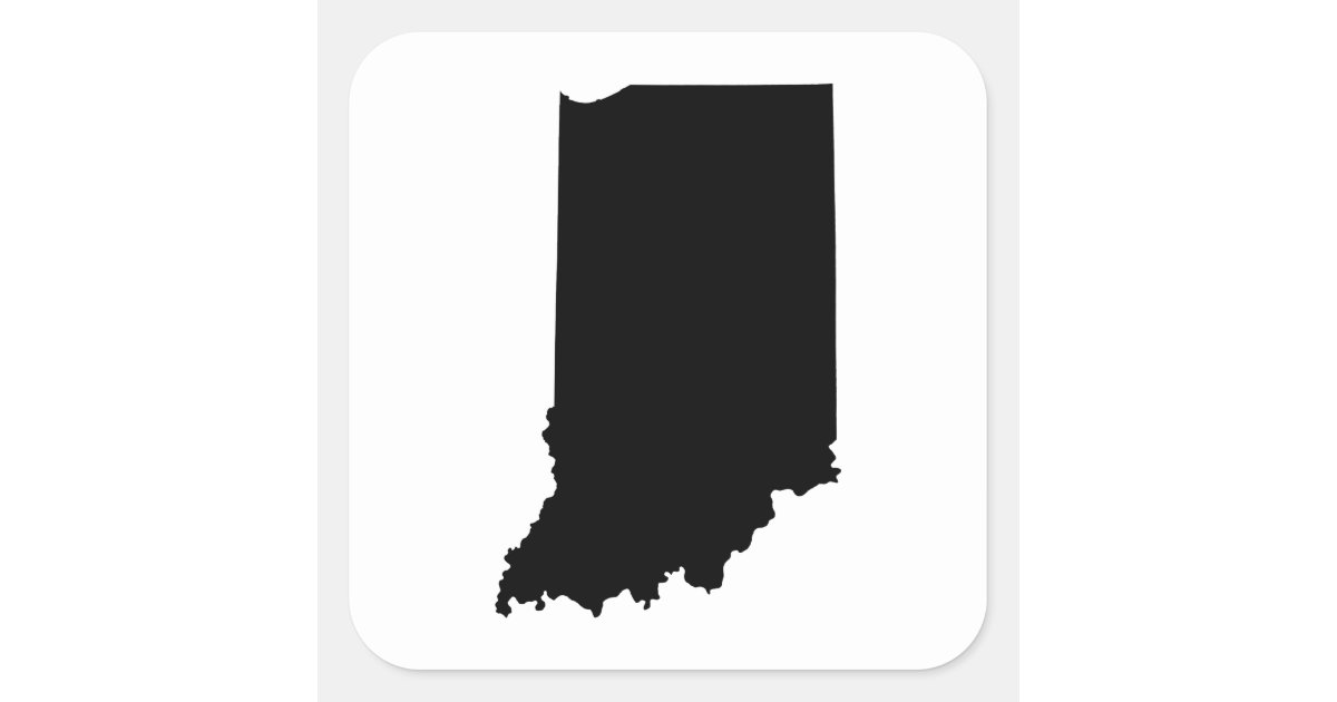 indiana state outline square sticker zazzle com indiana state outline square sticker