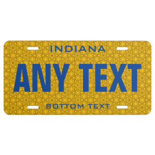 INDIANA State Personalized Auto License Plate