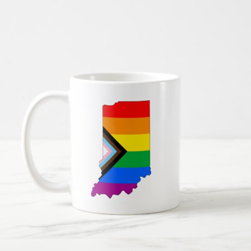 Indiana State Pride LGBTQ Progress Pride Coffee Mug