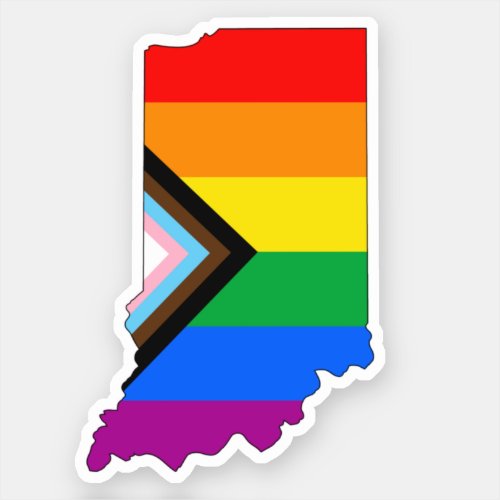Indiana State Pride LGBTQ Progress Pride Sticker
