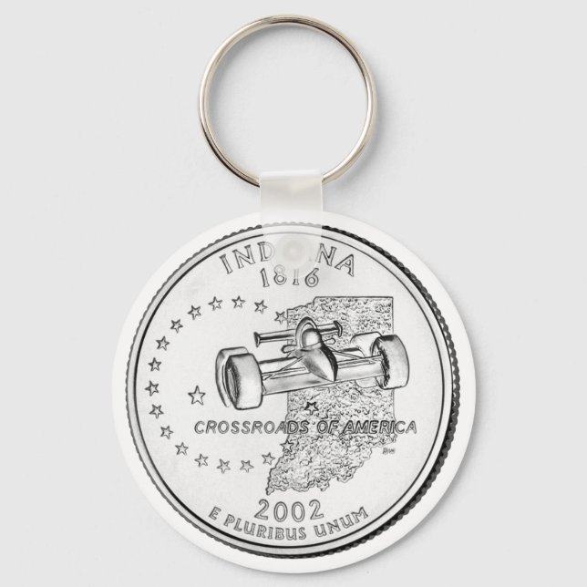 Indiana State Quarter Keychain (Front)