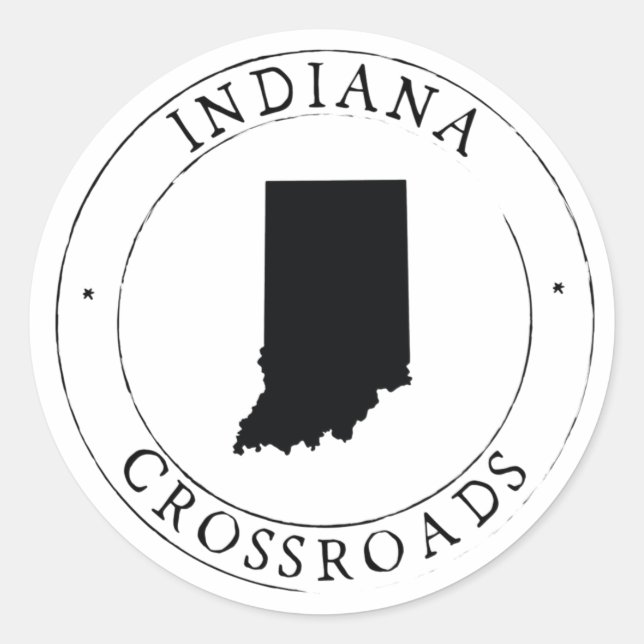 Indiana state Sticker Envelope Seal (Front)