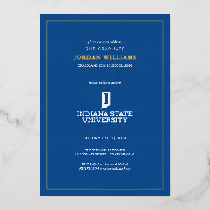 Indiana State University Graduation Foil Invitation