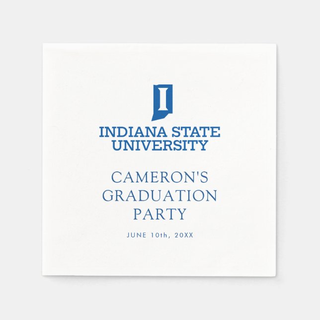 Indiana State University Graduation Napkins (Front)