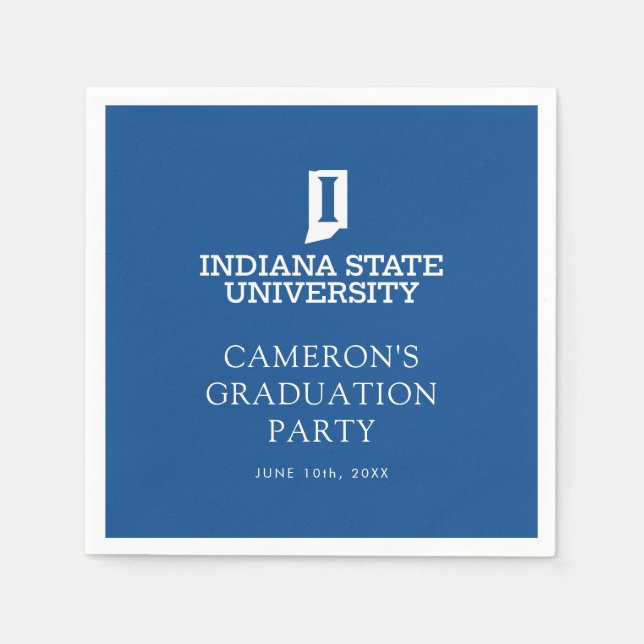 Indiana State University Graduation Napkins (Front)