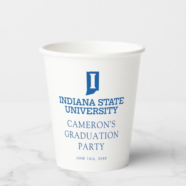Indiana State University Graduation Paper Cups (Front)