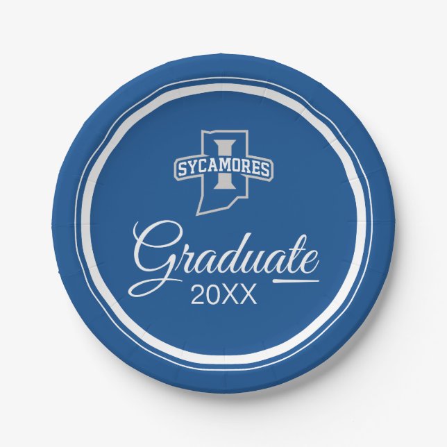Indiana State University Graduation Paper Plates (Front)