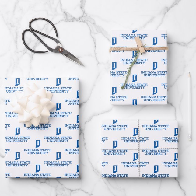 Indiana State University Graduation Wrapping Paper Sheets (Front)