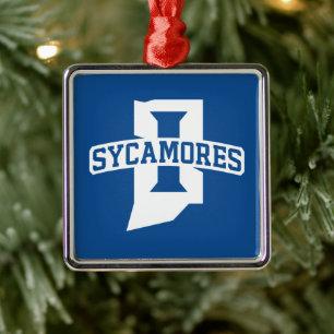 Indiana State University Holiday Metal Ornament