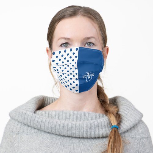 Indiana State University Polka Dot Pattern Adult Cloth Face Mask