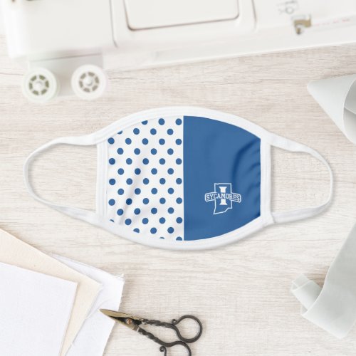 Indiana State University Polka Dot Pattern Face Mask