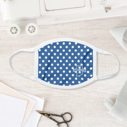 Indiana State University Polka Dot Pattern Face Mask