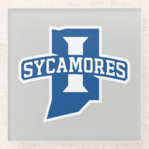 Indiana State University Sycamores Glass Coaster