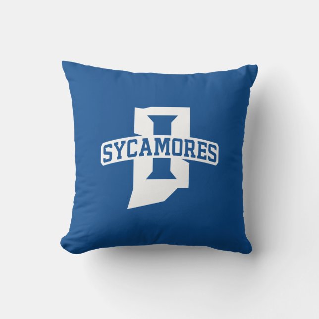 Indiana State University Sycamores Throw Pillow (Front)