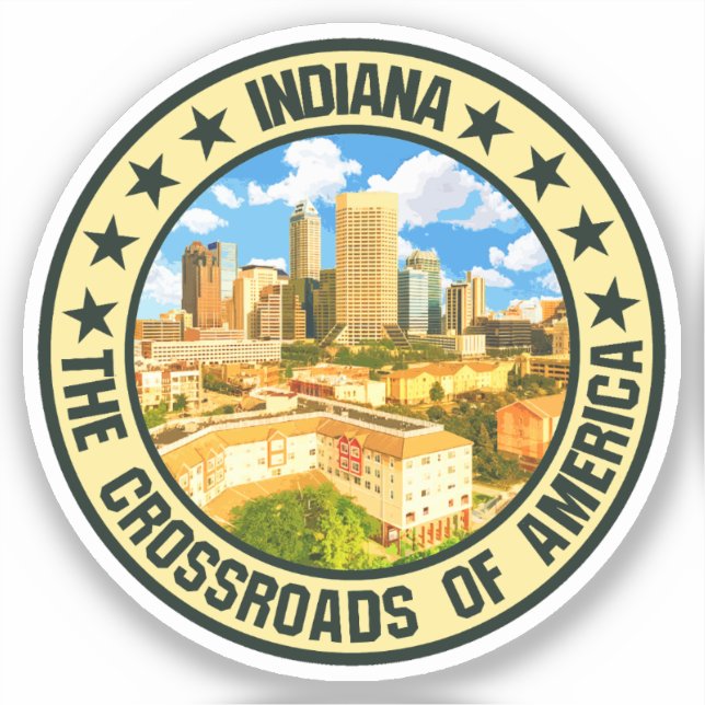 Indiana                                            sticker (Front)
