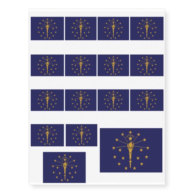 Indiana Temporary Tattoos (Front)