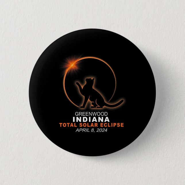 Indiana Total Solar Eclipse 2024 1  Button (Front)