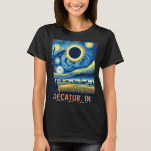 Indiana Total Solar Eclipse 2024 Starry Night  T-Shirt