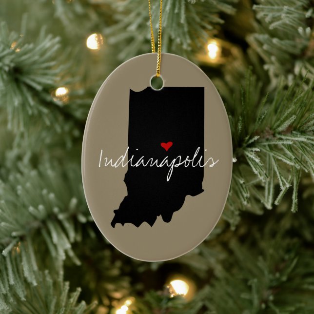 Indiana Town Ceramic Ornament (Tree)