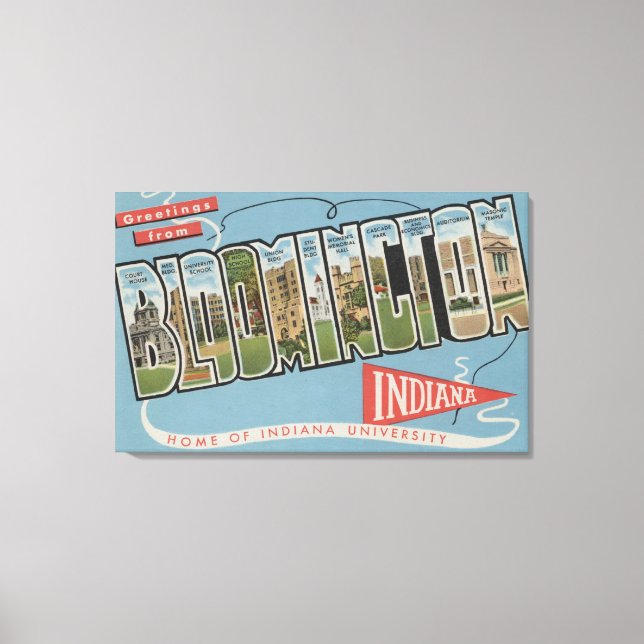 Indiana University - Large Letter Scenes Canvas Print (Front)