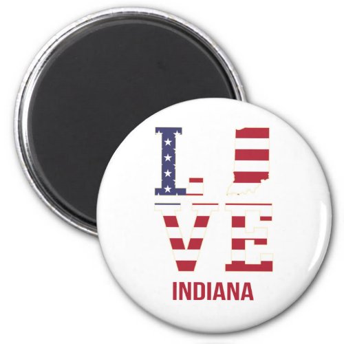 Indiana USA State love Magnet