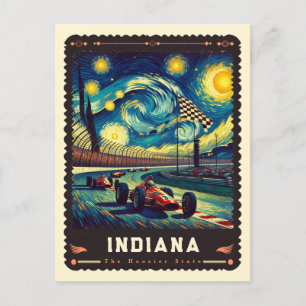 Indiana   Vincent Van Gogh Inspired Postcard