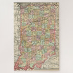Indiana Vintage Cities &amp; Roads Colorful Map Jigsaw Puzzle at Zazzle