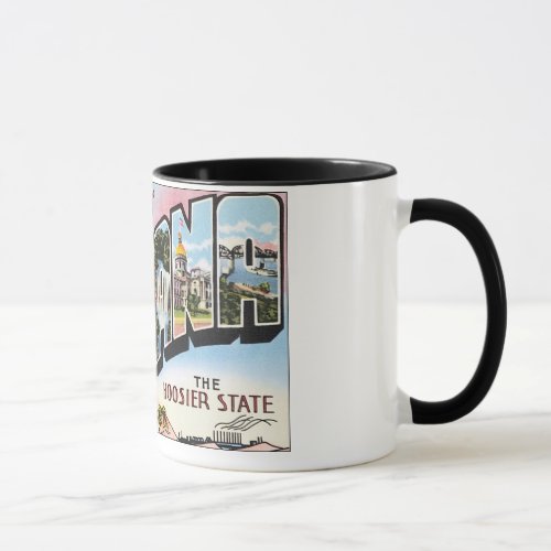 Indiana _Vintage Postacard Design Mug