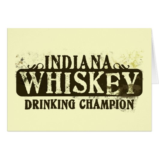 Indiana Whiskey Drinking Champion Cards (Front Horizontal)