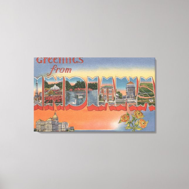 IndianaLarge Letter ScenesIndiana Canvas Print (Front)