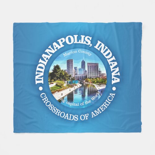 Indianapolis cities fleece blanket