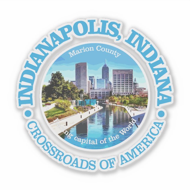 Indianapolis (cities) sticker (Front)