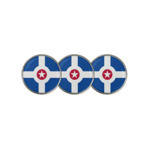 Indianapolis city flag golf ball marker