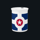 Indianapolis City Flag Pitcher<br><div class="desc">Awesome Pitcher with Flag of Indianapolis City,  United States of America. This product its customizable.</div>