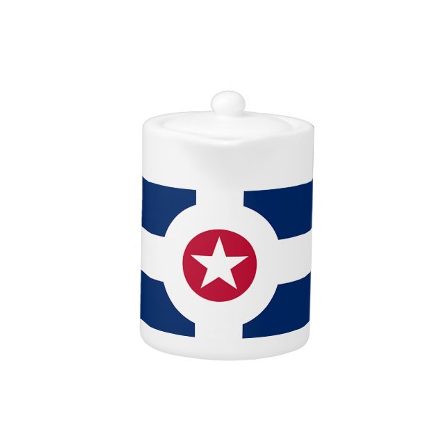 Indianapolis City Flag Teapot (Front)