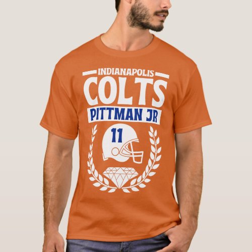 Indianapolis Colts Pittman Jr 11 American  1 T_Shirt