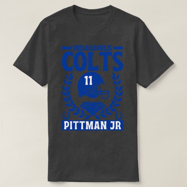 Indianapolis Colts Pittman Jr 11 American T-Shirt (Design Front)