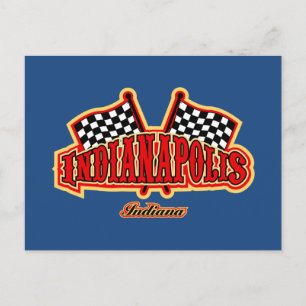 Indianapolis Flagged Postcard
