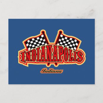 Indianapolis Flagged Postcard by TurnRight at Zazzle
