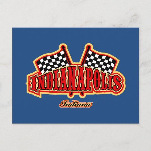 Indianapolis Flagged Postcard