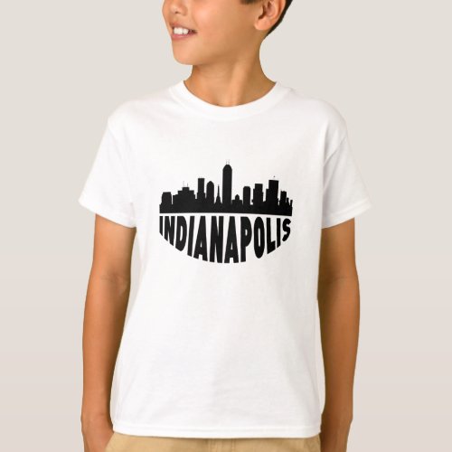 Indianapolis IN Cityscape Skyline T_Shirt