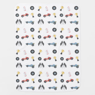 Indianapolis, IN Racecar Racetrack Speed Car Race Baby Blanket