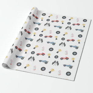 Indianapolis, IN Racecar Racetrack Speed Car Race Wrapping Paper