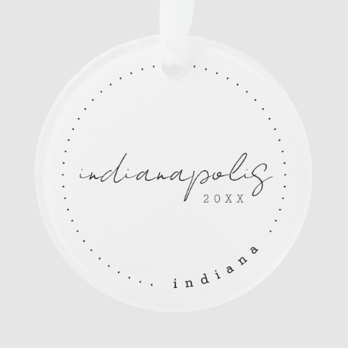 Indianapolis IN Travel United States Simple Ornament