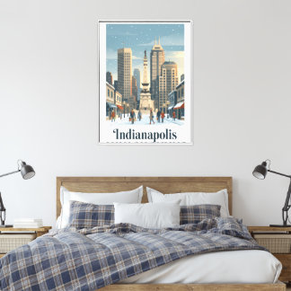 Indianapolis In Winter Canvas Print