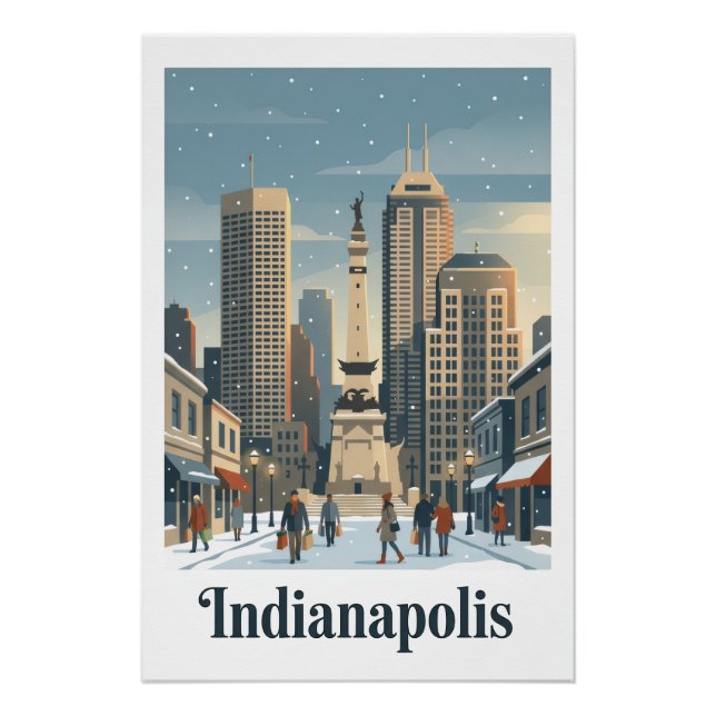 Indianapolis In Winter Poster (Front)